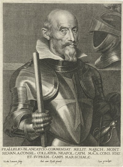 Portrait of Lelio Brancaccio, Engraved by Nicolaes Lauwers after Anthony van Dyck by Nicolaes Lauwers